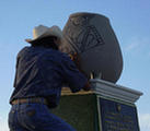 Decorating the concrete pot